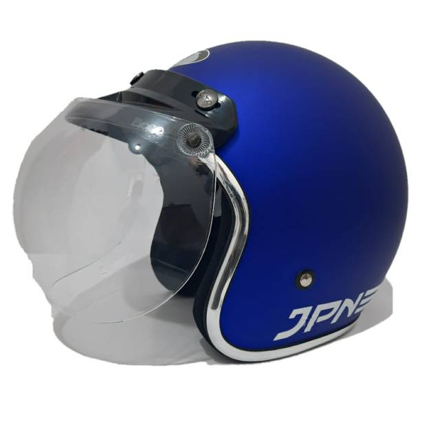 Helm Bogo JPN Retro arc Dark Blue Dof List Chrom