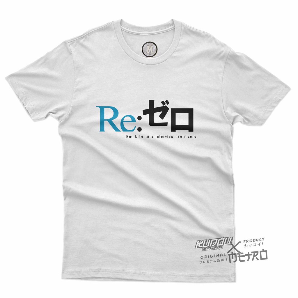 Kaos Rezero Emilia White Color Anime Re : Zero