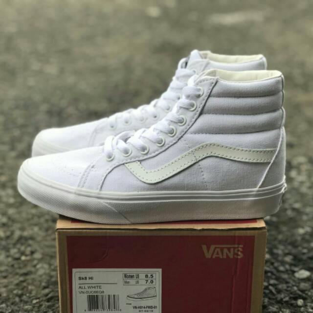 OBRAL VANS PREMIUM SK8 HIGH FULL WHITE WAFFLE DT