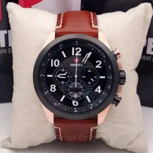 JAM TANGAN PRIA EXPEDITION E6779 ROSEGOLD BROWN ORIGINAL