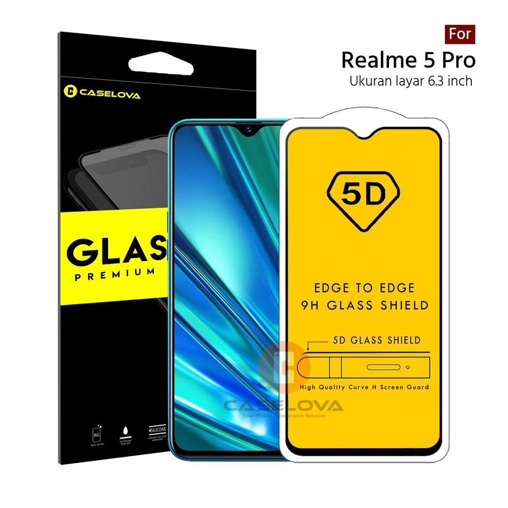 Premium 5D 6D 9D Full Cover Tempered Glass Warna For Oppo