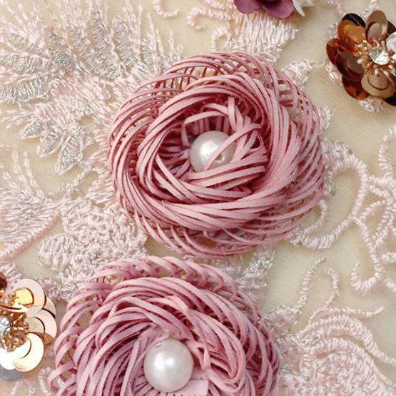 Lace bordir bunga 3d/bordir tempel/aplikasi bordir