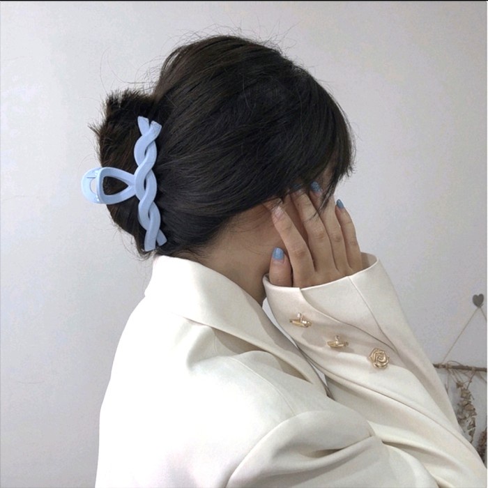 J302 Jepitan Rambut Korea Panjang Model Kepang Doff Matte Import New