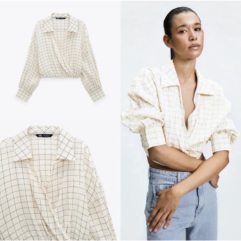 Zara Cropped Knot Plaid