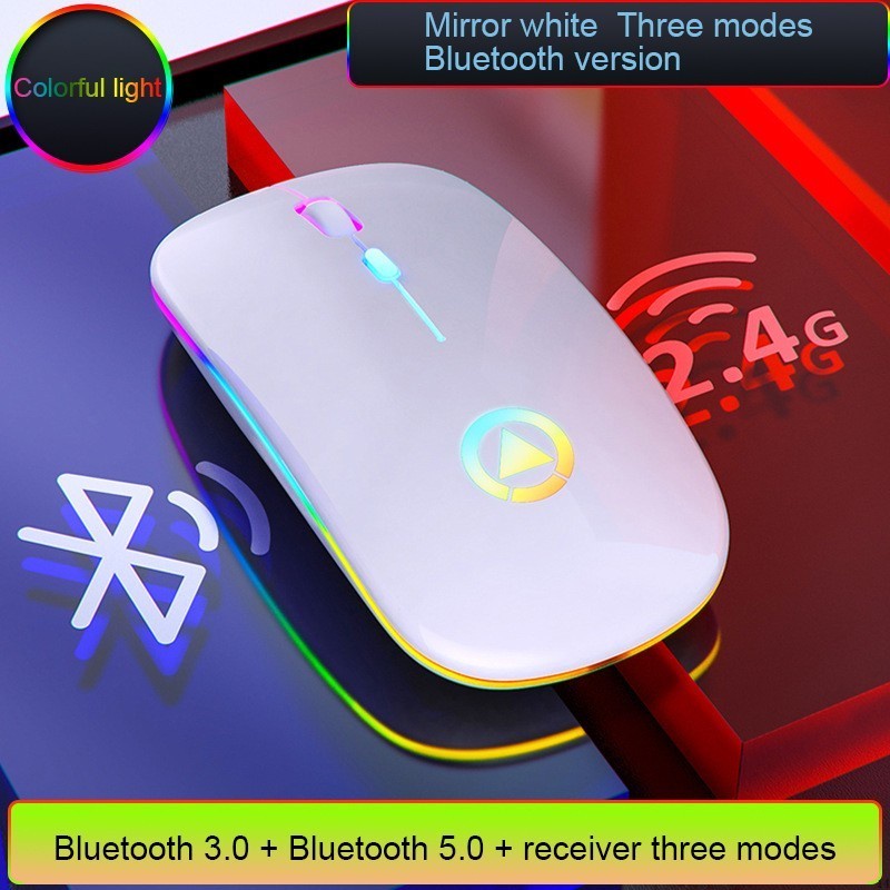 Wireless Silent Mouse LED Light Ultra Slim