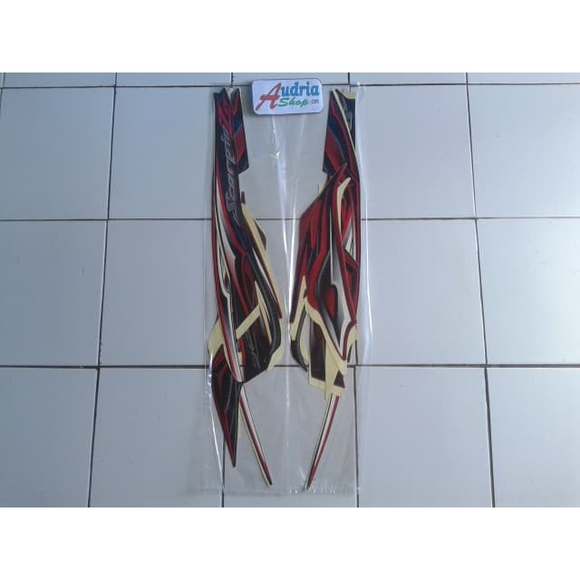 Stiker Striping Motor Yamaha Scorpio Z 2010 Merah
