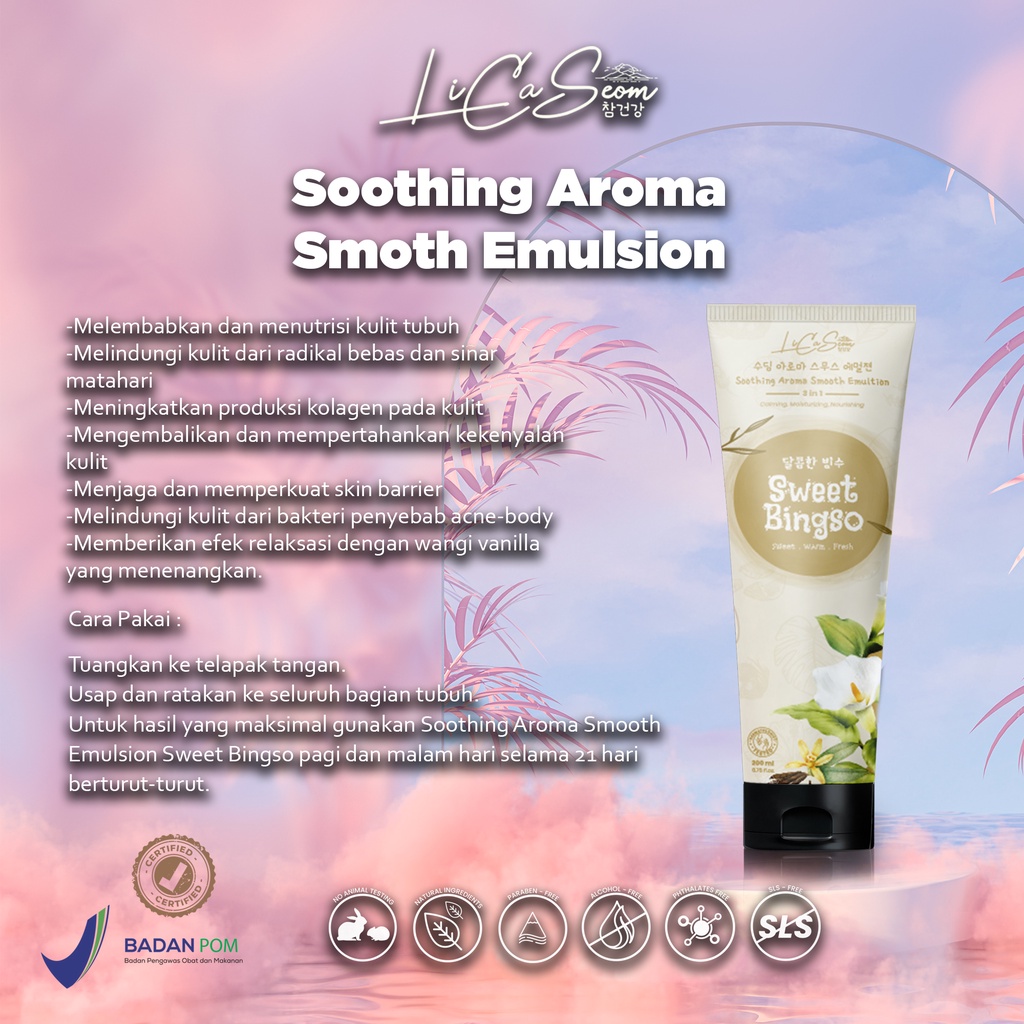 LICASEOM : Soothing Aroma Smooth Emulsion - Sweet Bingso - Made in Korea