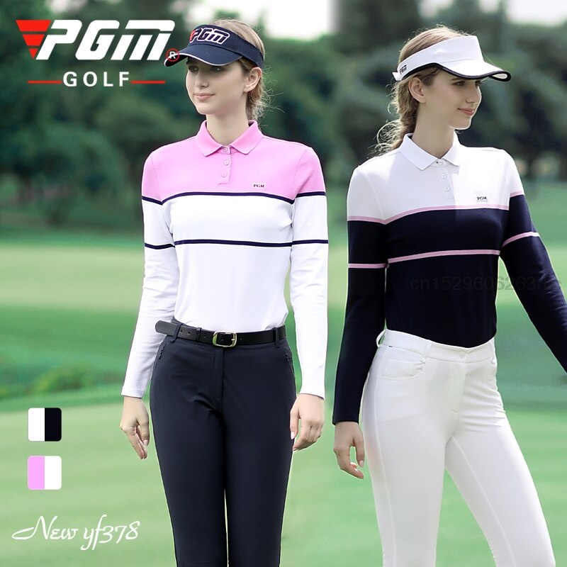 PREORDER Pgm Golf Wanita Pakaian Musim Gugur Wanita Lengan Panjang Kaos Santai Olahraga Golf