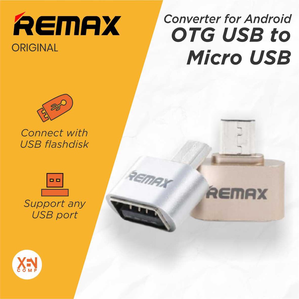 REMAX RA-OTG USB To Micro USB OTG Adapter Converter For Smartphone Android