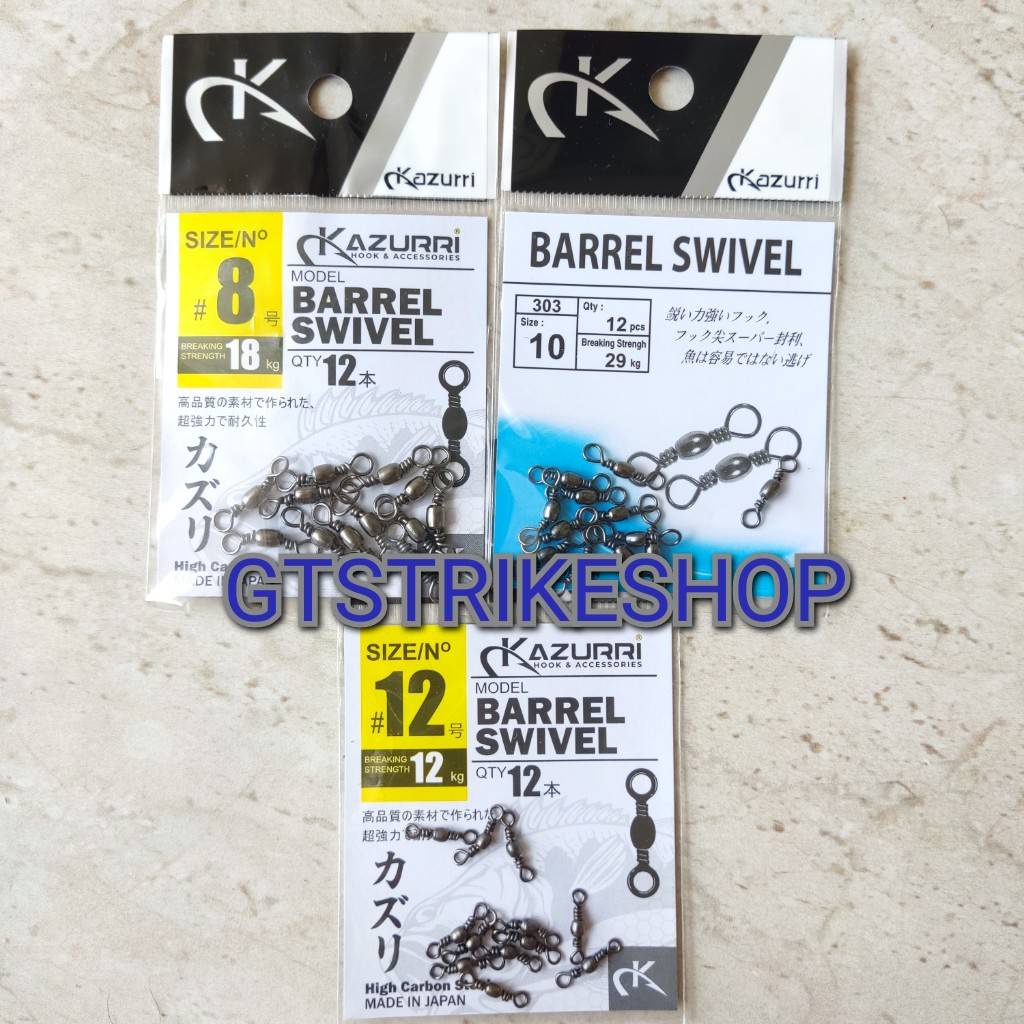 kazurri barrel swivel ukuran 8,10,12,14 Murah