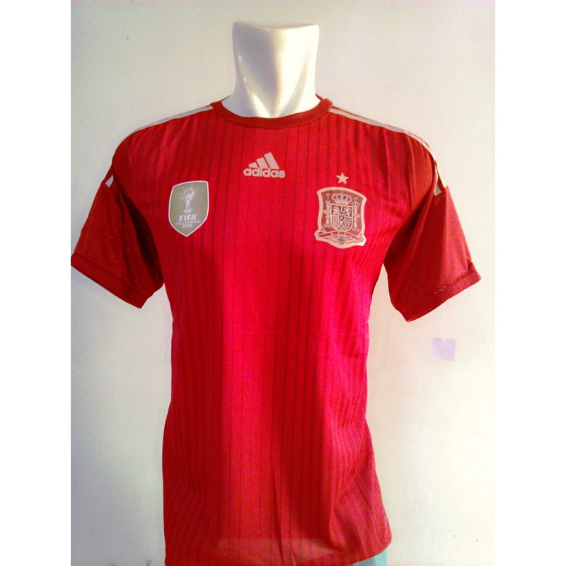 Jersey Home Spanyol Piala Dunia 2014 plus Patch