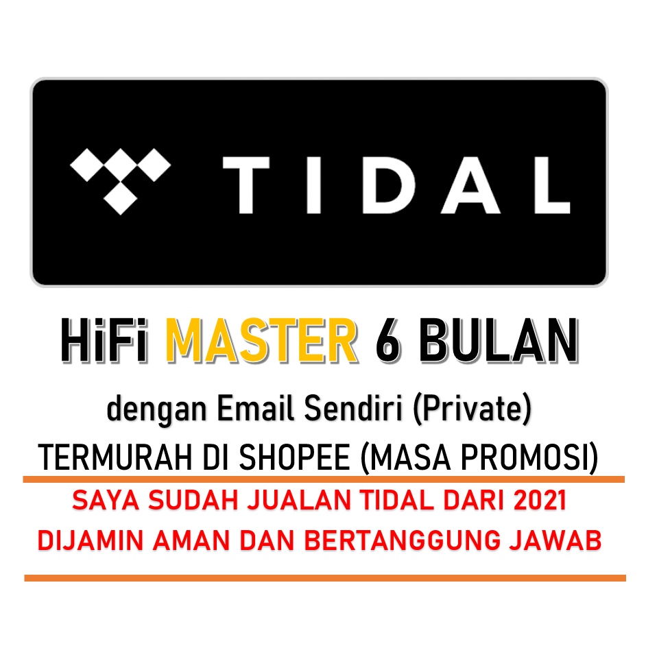 Tidal HiFi Plus Master Premium Private BERGARANSI