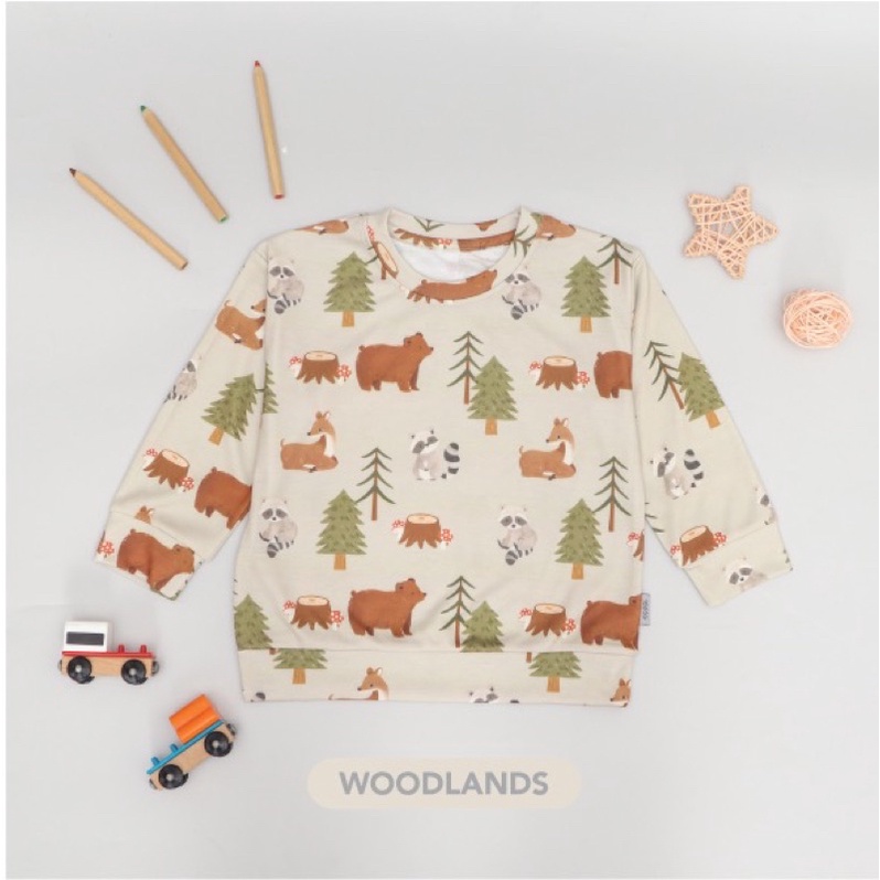 MOOI PRINTED SWEATER - SWEATER ANAK UNISEX