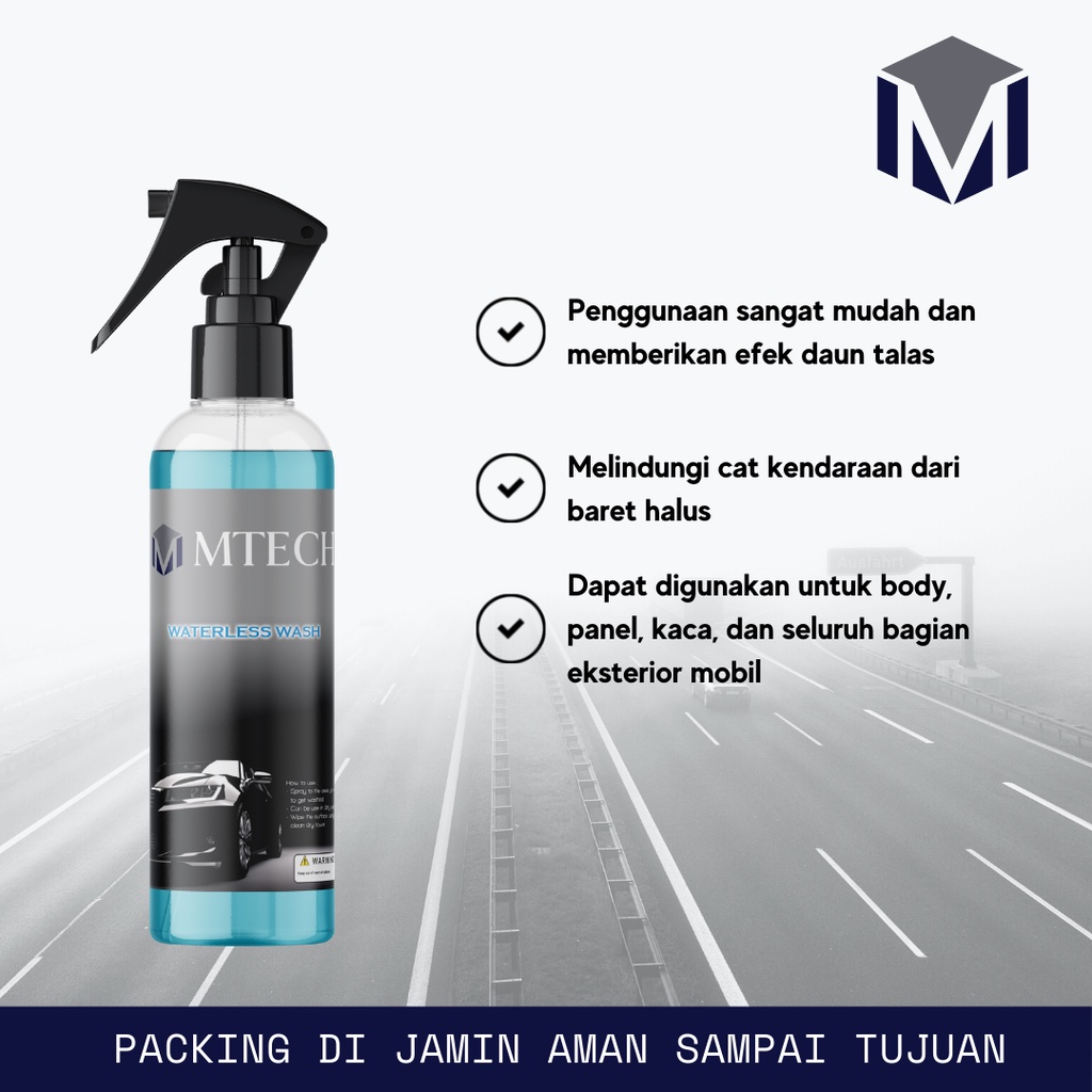 MTECH Waterless Wash Cuci Mobil Tanpa Air Efek Daun Talas Hydrophobic