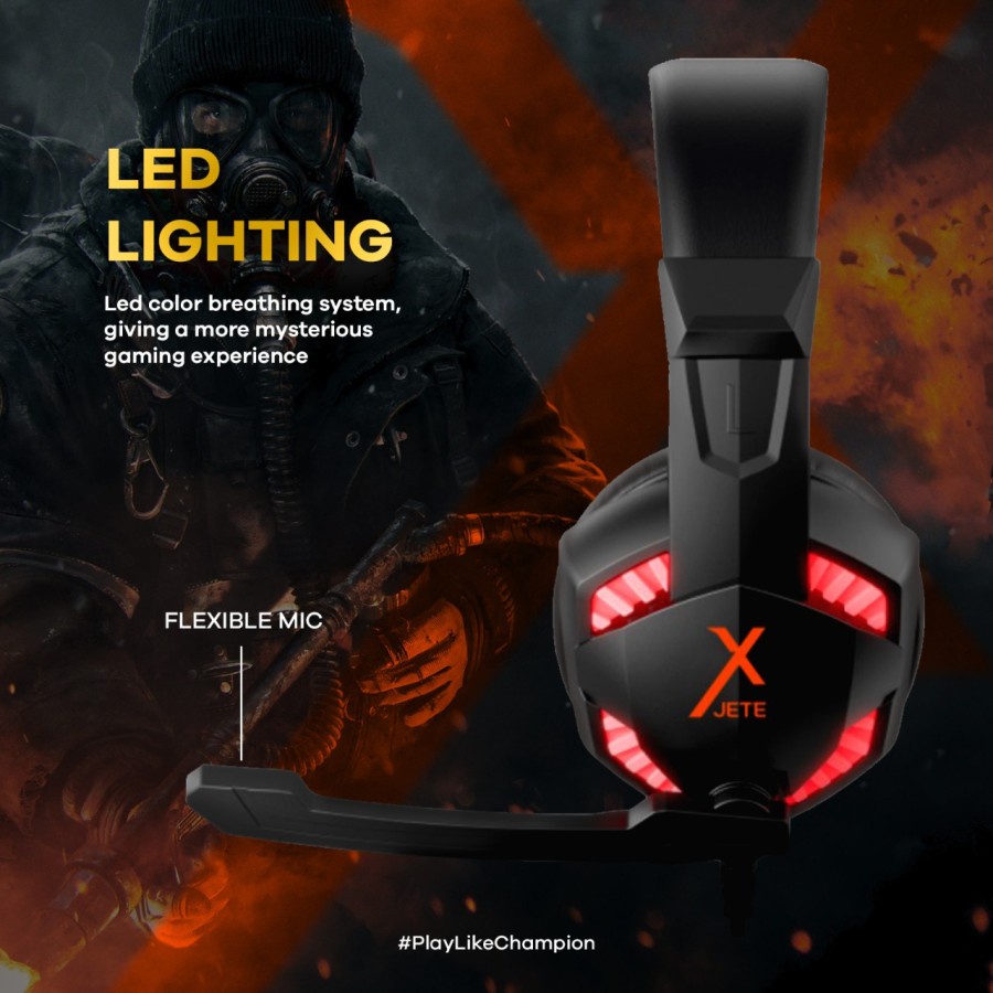 JETE X Gaming Series Headset Gaming | Headphone Gaming  Noise Cancelling JETEX GA1 - Garansi Resmi 2 Tahun