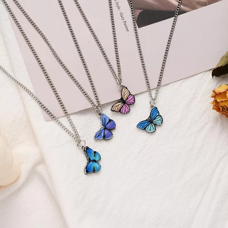 ♥DPS829♥F44 COD KALUNG WANITA KUPU-KUPU IMPORT CANTIK/Kalung Rantai Motif Kupu-Kupu Import Gaya Korea