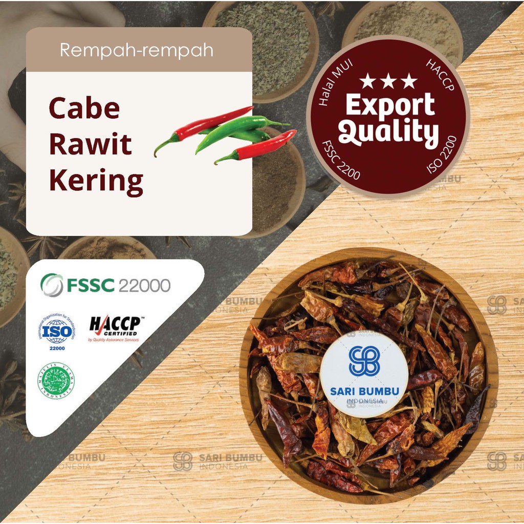

Cabe Rawit Kering / Small Red Chili Dry / Cabe Rawit / Cabe / Bumbu Dapur / Bumbu Pedas / Bumbu