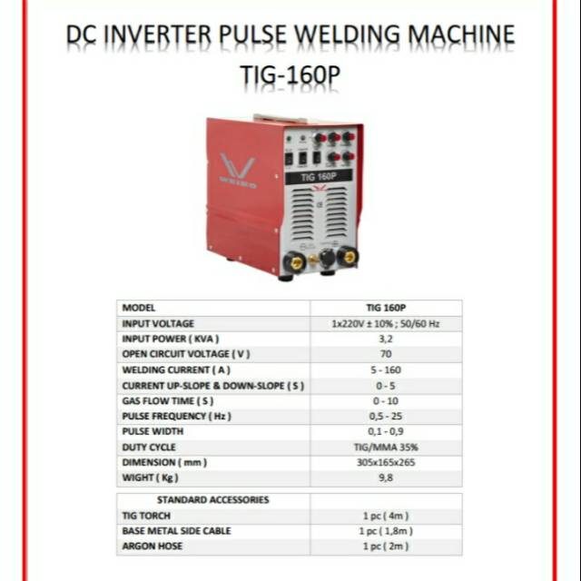 DC Pulse Tig Welding Machine 160A,Tig160P