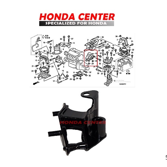 engine mounting gantungan mesin dudukan mesin kiri bawah accord 2003 2004 2005 2006 2007 rr 50860-SDA-A00