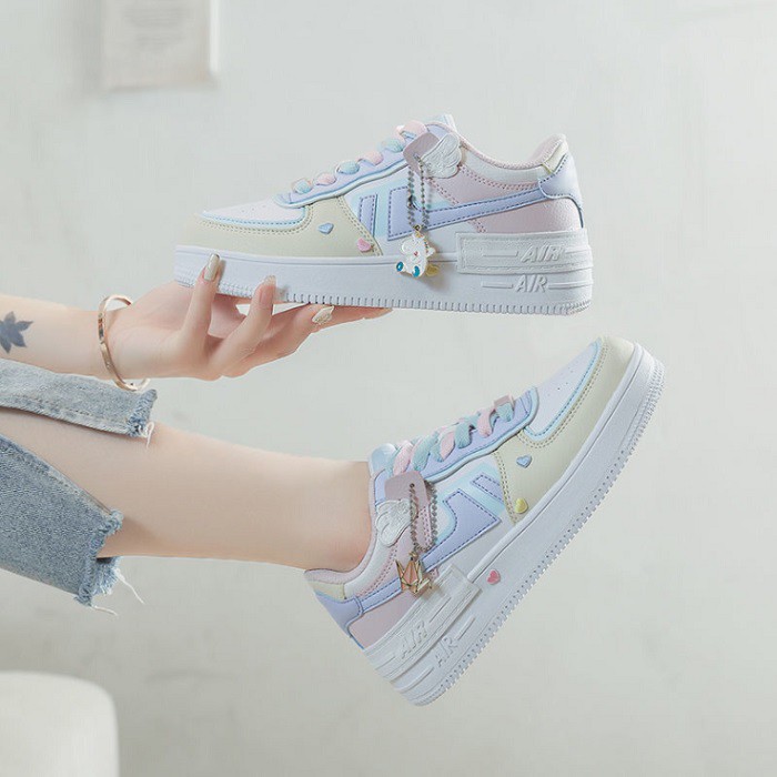 DDS3486 Sneakers Wanita Fashion Import Sepatu Kasual Air Force Shadow Unicorn Shoes Bisa COD (With Box)