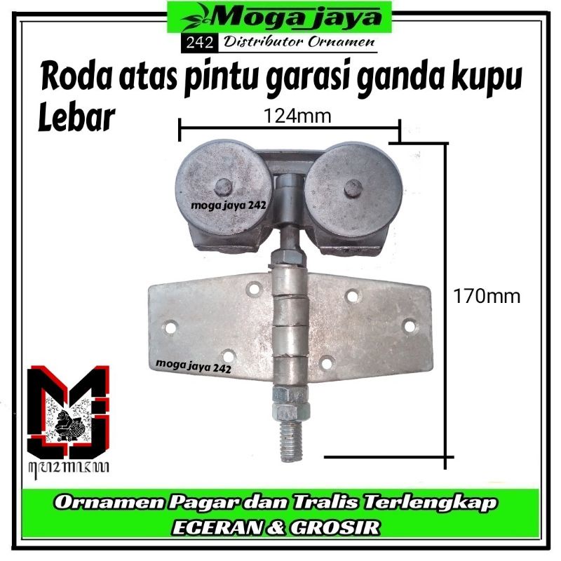 roda atas besar GANDA pintu garasi lipat sleding lokal bukan wina dexon