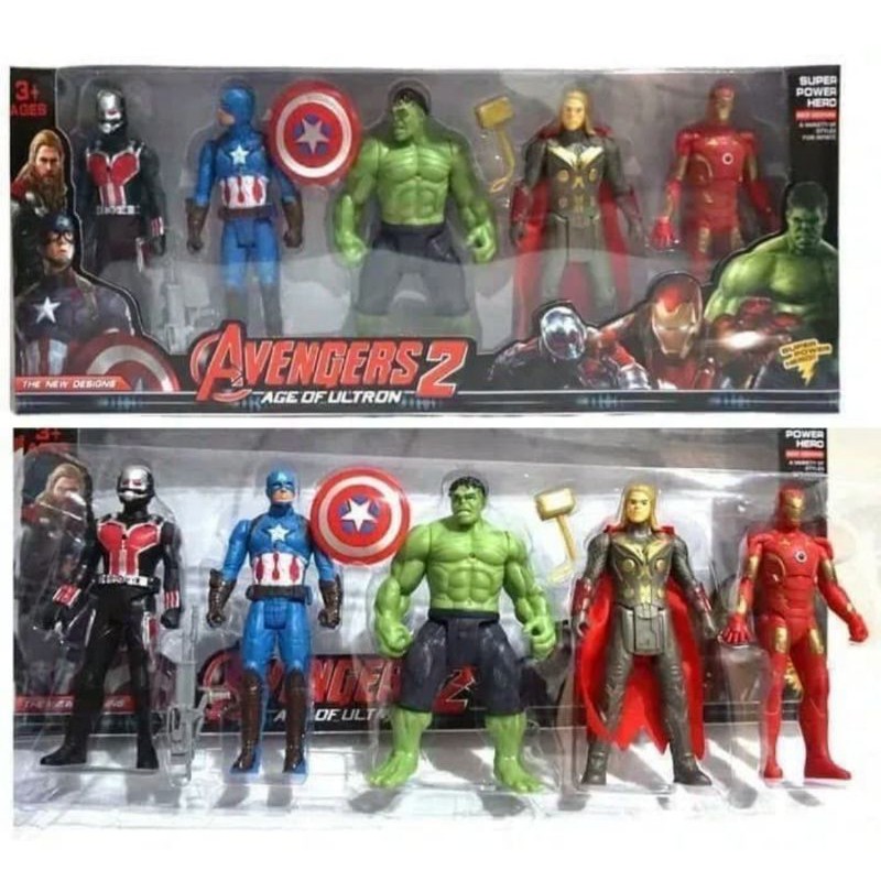 Mainan anak action figure avengers  set 5pc