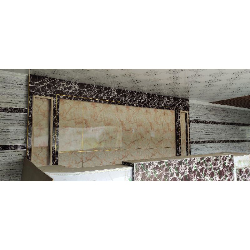 EO marmer pvc / panel PVC / motif marmer / duplikat marmer