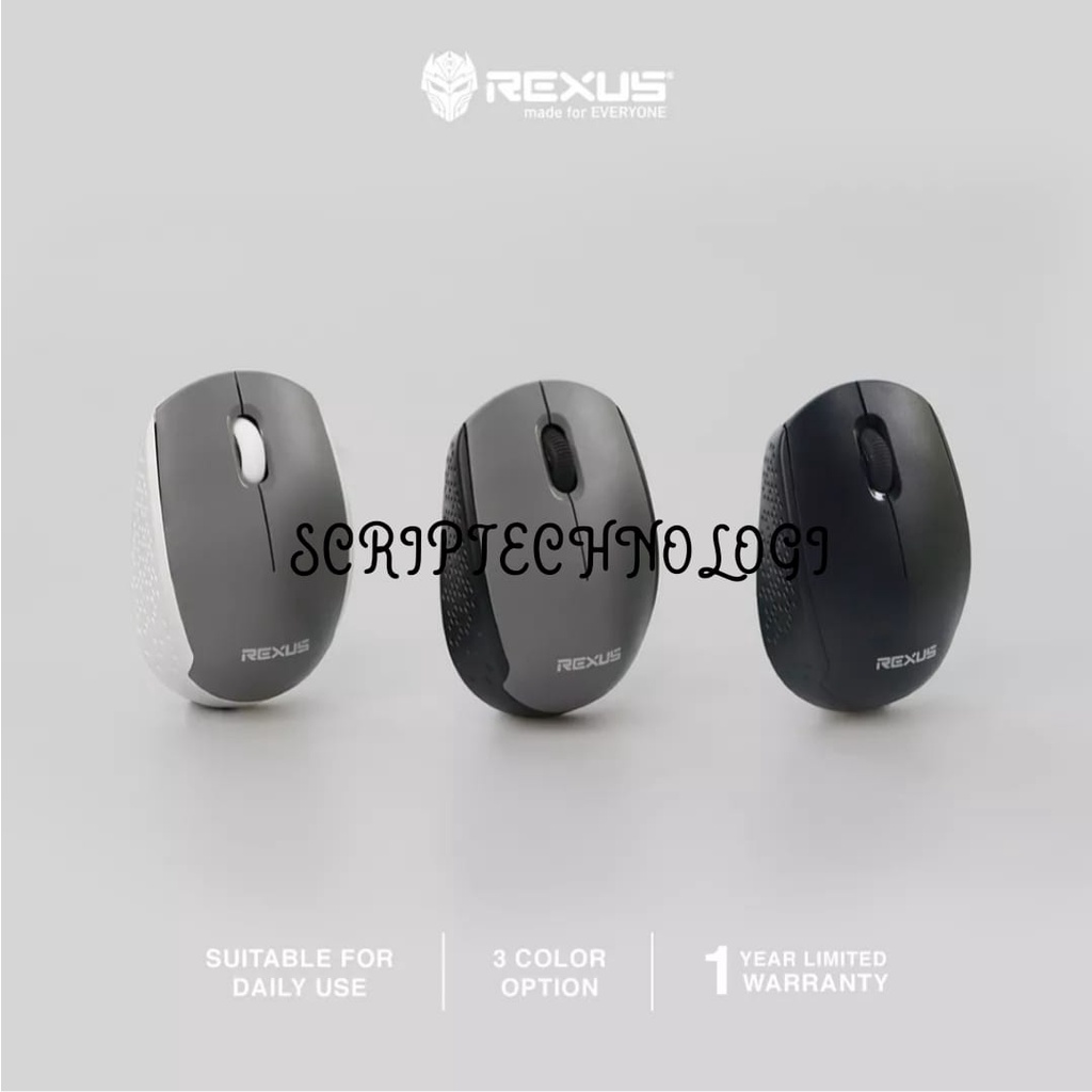 Rexus Mouse Wireless Office Q30 Silent Click Bonus Baterai