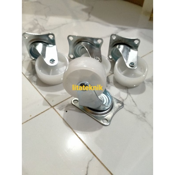 Roda koper gepeng 2&quot; roda etalase pvc