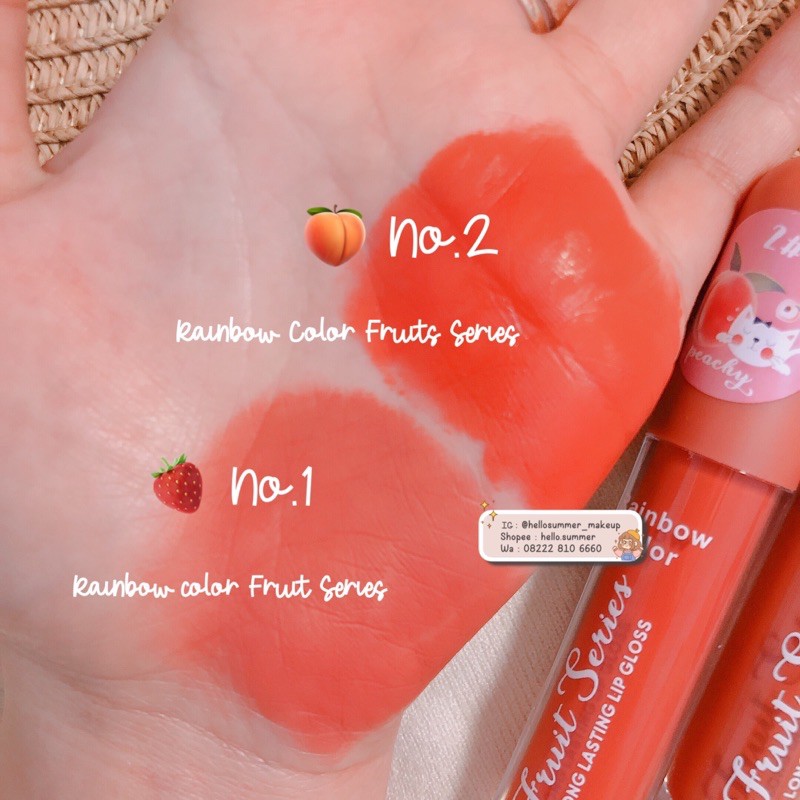 [ORI THAILAND] Rainbow Color Fruit Series Matte Lipgloss