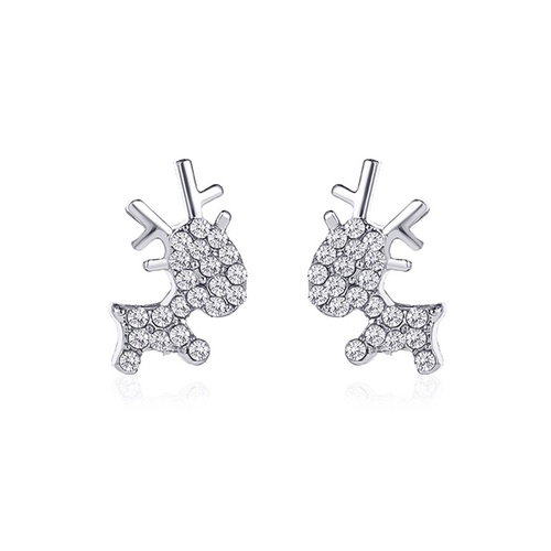 LRC Anting Tusuk Fashion Alloy Diamond Elk Stud Earrings Q22254