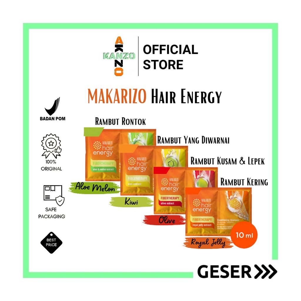 Kanzo - [BPOM] MAKARIZO Hair Energy Shampoo Sachet 9ml / Makarizo Hair Energy Fibertheraphy Shampoo 9ml