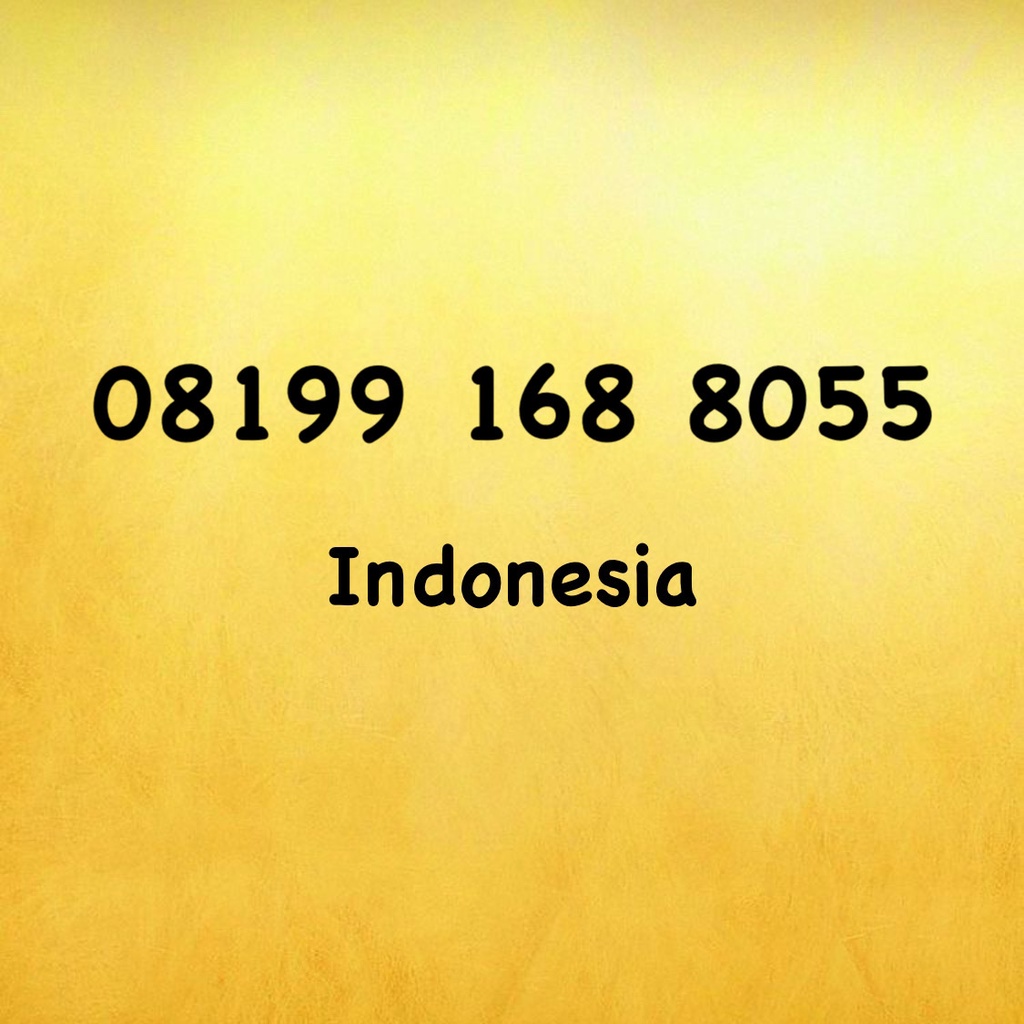 Nomor Cantik XL Bebas Seri 168 - BOSS - 1688 - 805 - 08199 168 8055