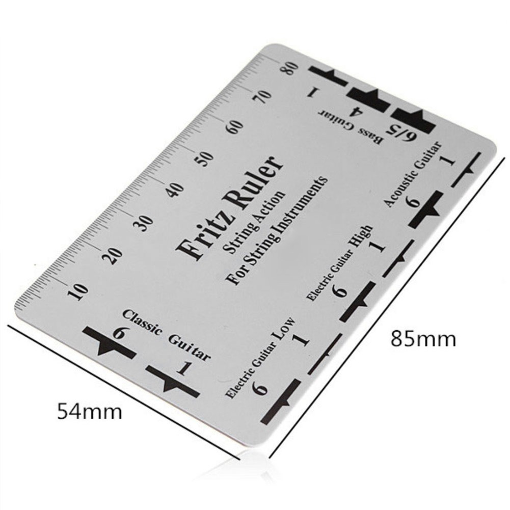 MOJITO Portable Fritz Ruler Guitar String Action Gauge Ruler String Pitch Ruler Card Luthier Tool