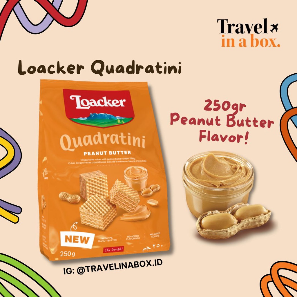 NEW LOACKER QUADRATINI PEANUT BUTTER WAFER SNACK IMPORT SINGAPORE