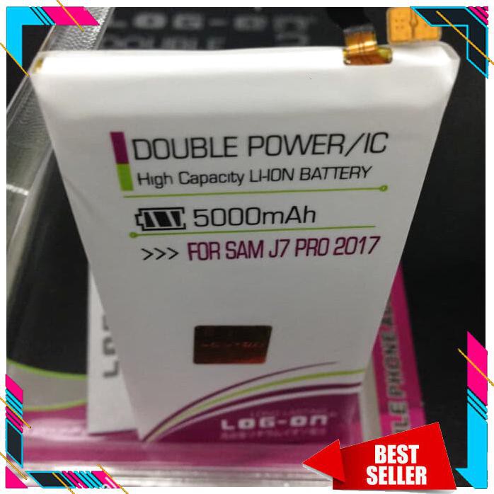 ACC HP BATERAI SAMSUNG J7 PRO 2017 J730 5000MAH DOUBLE POWER LOG ON