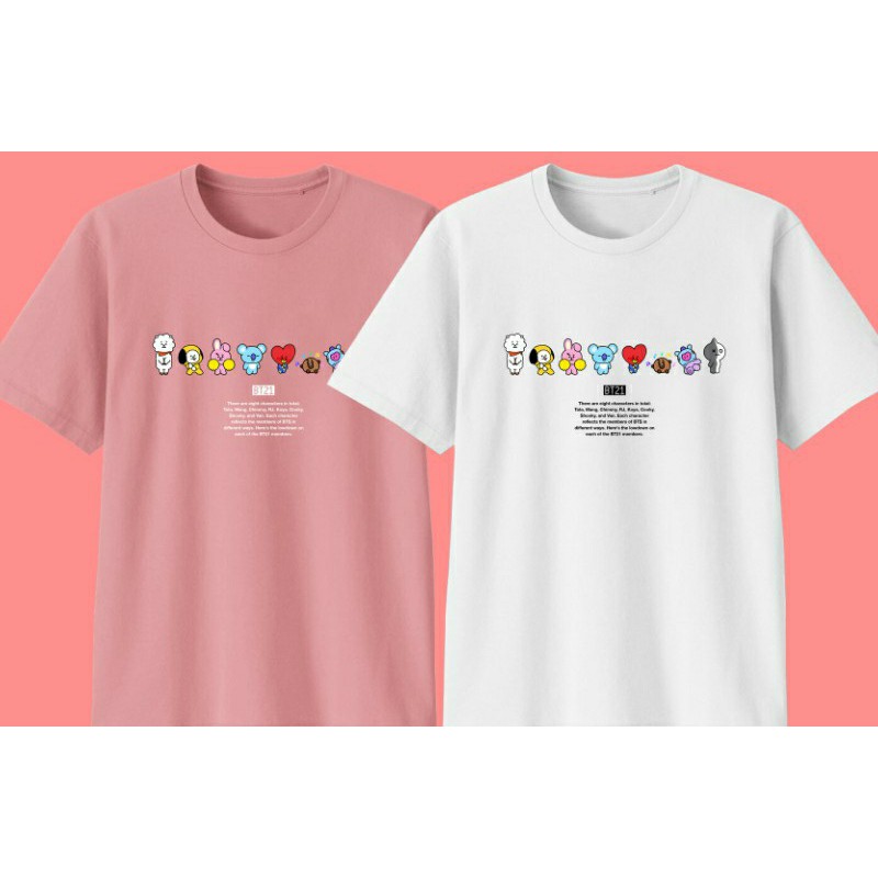 KAOS BT21 MEMBER BAJU BTS KATUN COMBED 30S