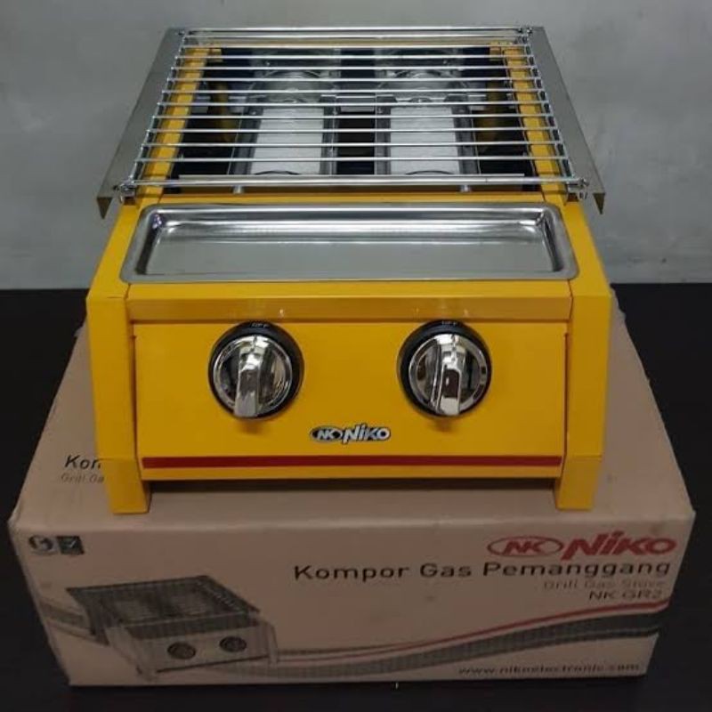 Niko Kompor Pemanggang 2 Tungku / Kompor Grill BBQ &amp; Sosis NK-GR2