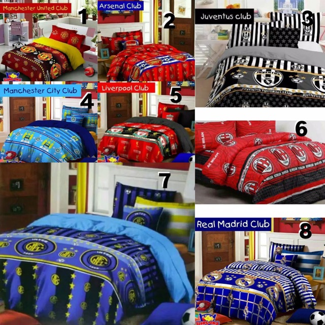 Jual SET BEDCOVER KOMPLIT BOLA (BAHAN STAR) | Shopee Indonesia