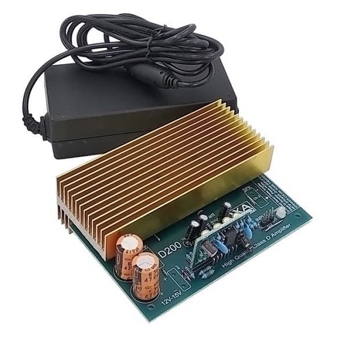 Kit Power Amplifier Stereo Class D200 2x100W 200W Plus Adaptor PSU SMPS 14V HIgh Quality Class D Ampli Product by Bell