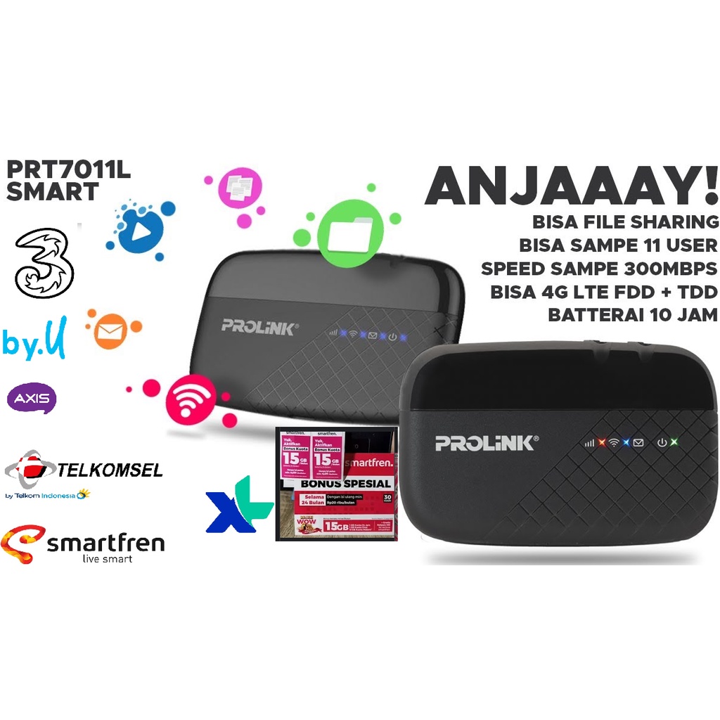 Modem PROLINK 4G PRT7011L Mifi PROLINK 4G 150MBPS