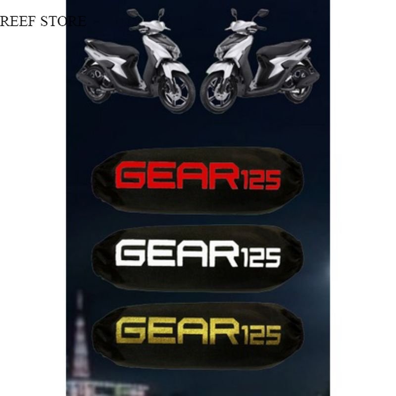 SARUNG SHOCKBREAKER GEAR 125 |WATERPROOF| COVER SHOCKBREAKER MOTOR - Merah, Gear 125