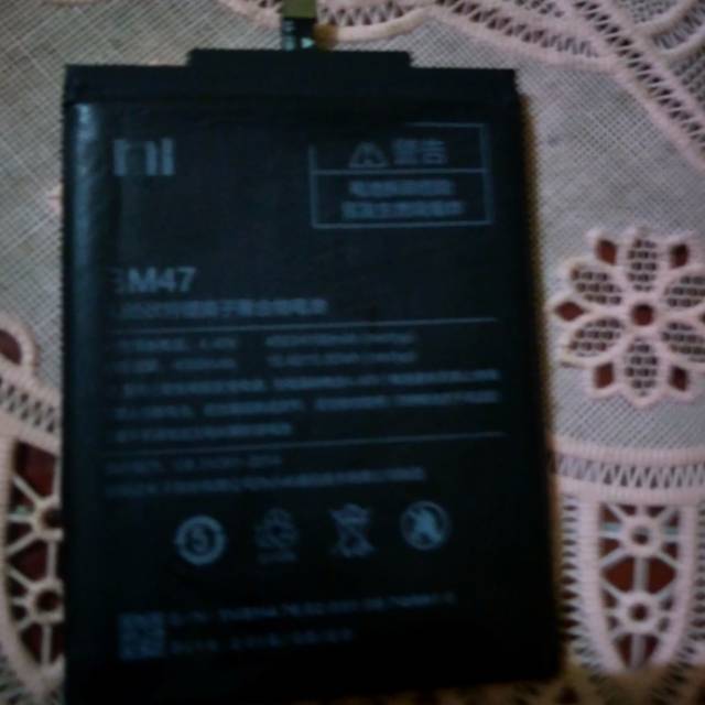 Baterai Batre BM47 Redmi 3/3S/3X Ori Copotan