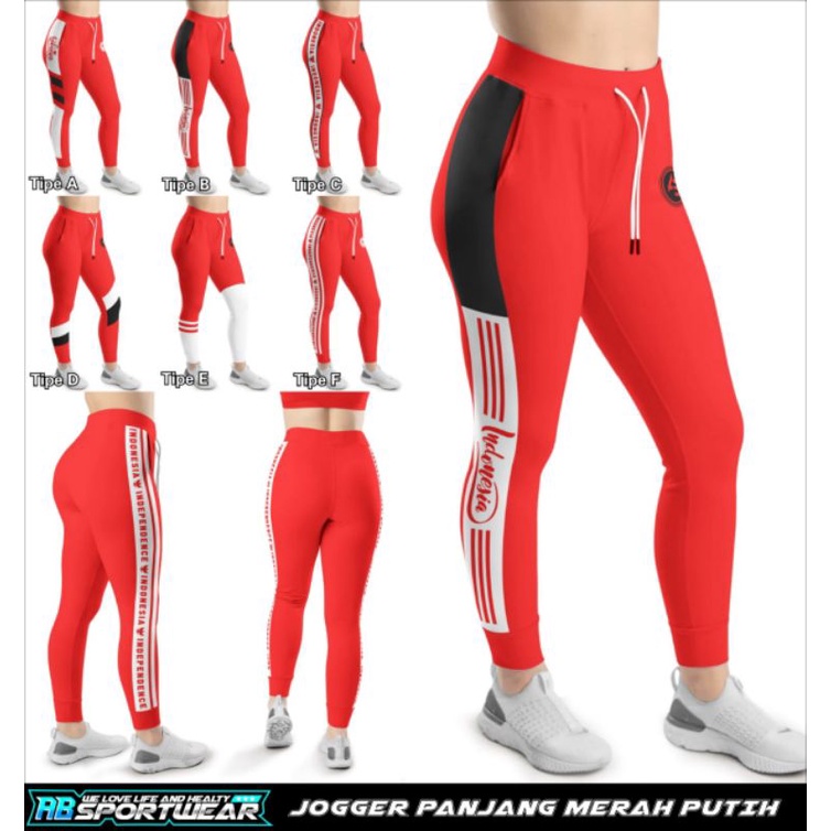 jogger merah putih