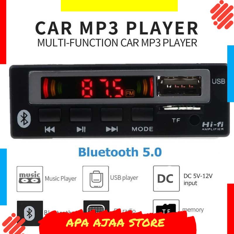 Bergaransi ! Kebidu Tape Audio Mobil MP3 Player Bluetooth Wireless 12V - JSD-565