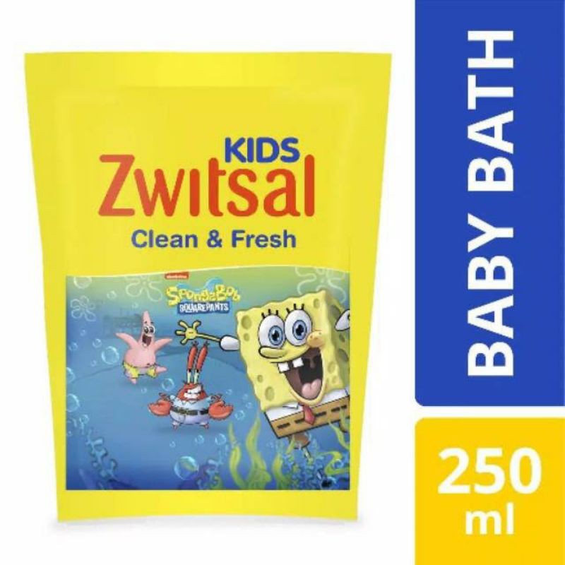 Zwitsal kids bubble bath clean &amp; fresh refill 250ml