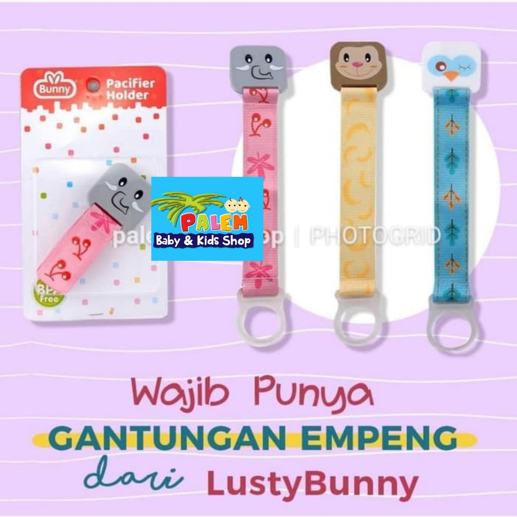 Lusty Bunny Pacifier Holder/rante empeng