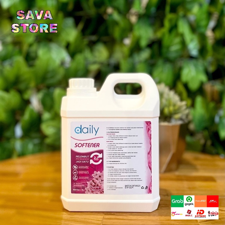 SOFTENER 2IN1 PEWANGI DAN PELEMBUT PAKAIAN 1 LITER - DAILY SOFTENER HARUM GLAMOROUS PURPLE WANGI CHERRY BLOSSOM