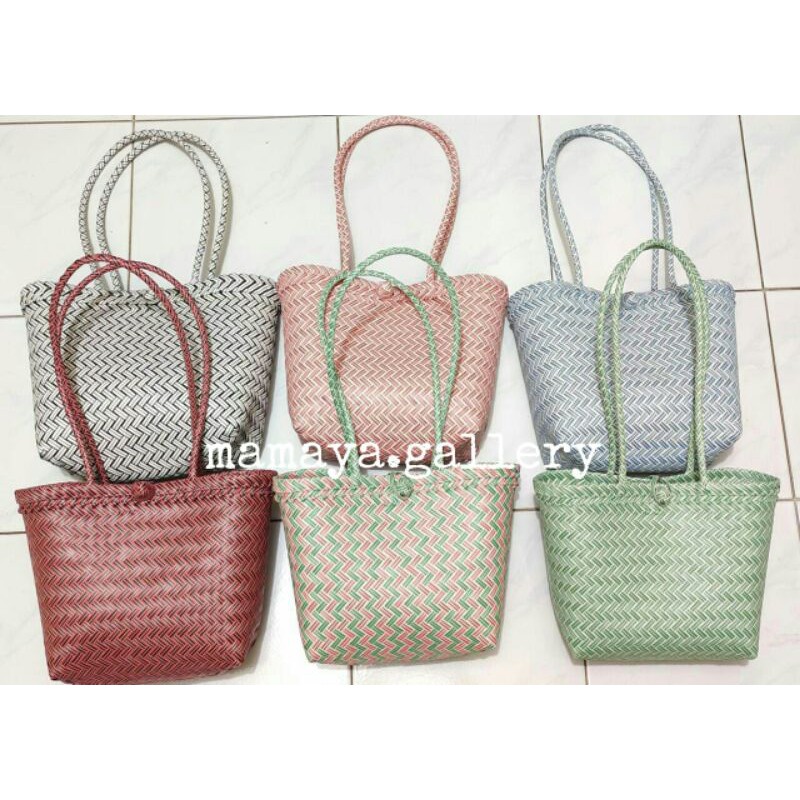 BEST SELLER Tas Wira tali Panjang 27cm Tas Lurik Tas Belanja hits Tas anyaman plastik