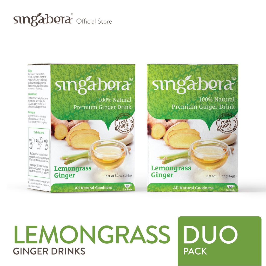 

Singabera Premium Lemongrass Ginger (Jahe Sereh) - 2 box @ 12 sachets